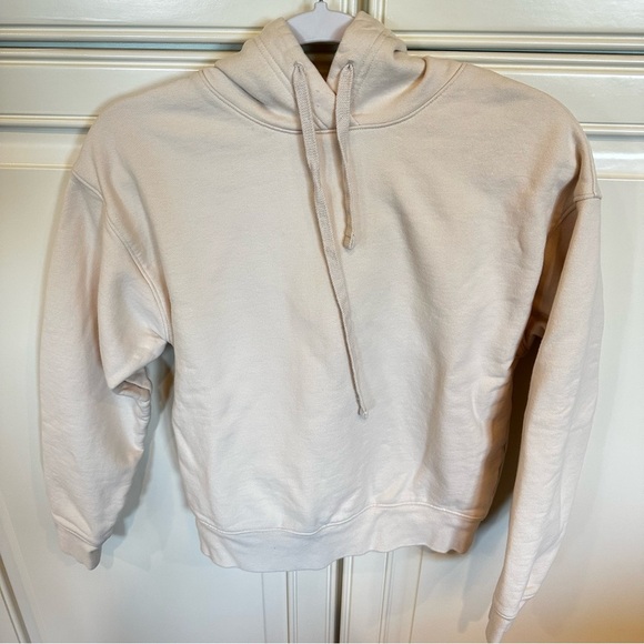 girlfriend collective Tops - Girlfriend Collective Pale Light Pink Women’s Pullover Hoodie Sweatshirt Hooded